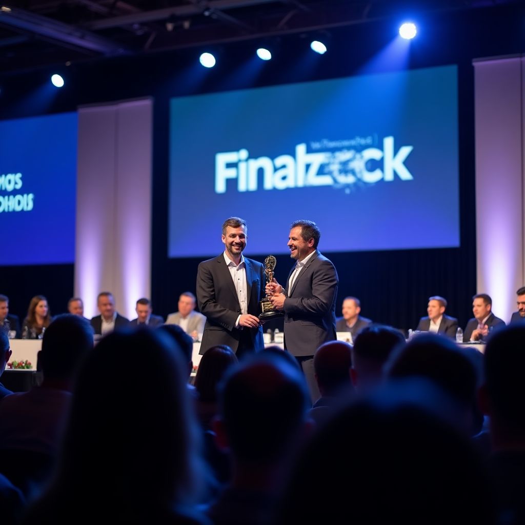 Recibiendo premio de innovación