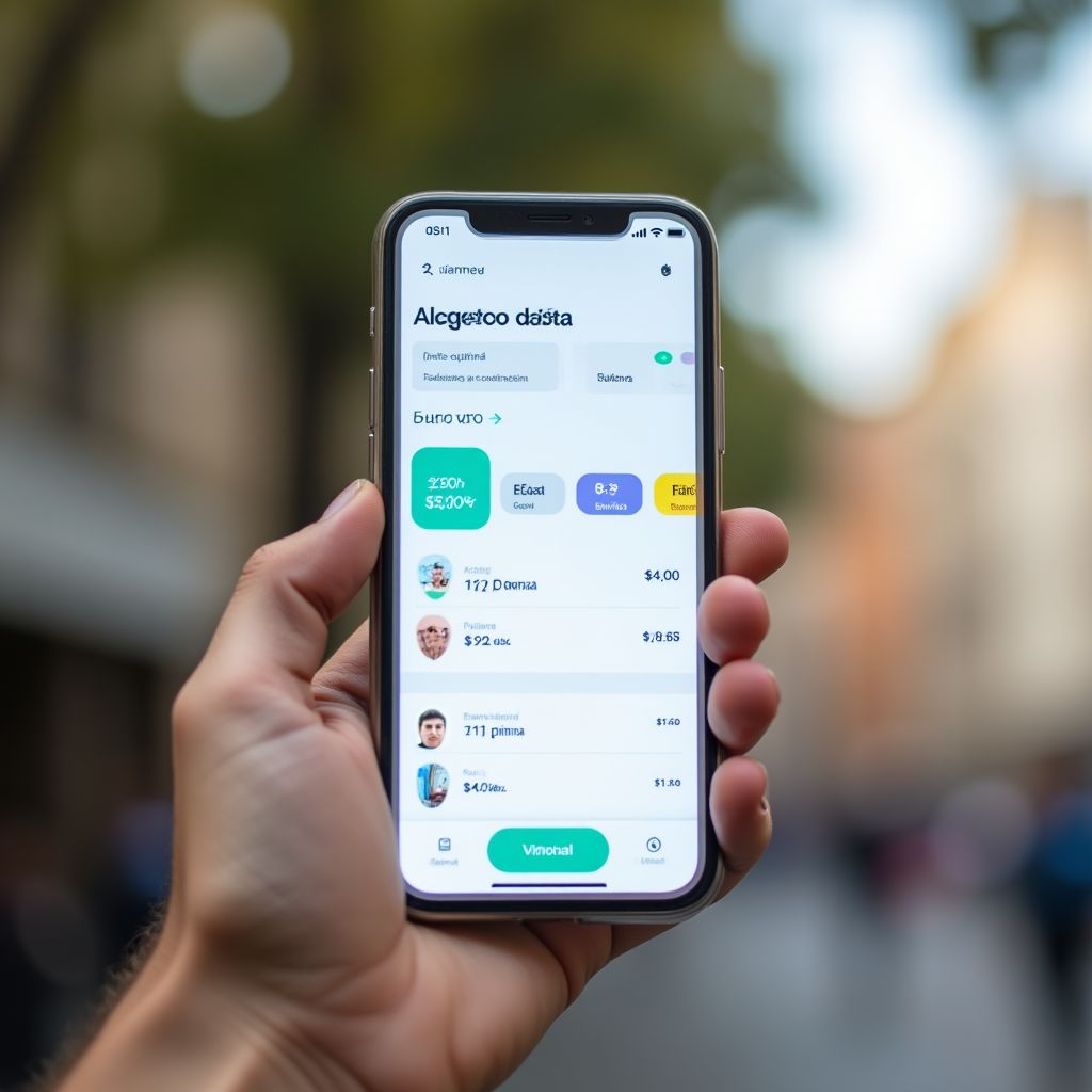 Aplicación de finanzas en smartphone